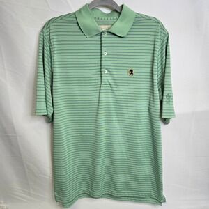 Donald Ross Seminole Golf Club Striped Polo Shirt, Green/Blue, Men's Size Medium
